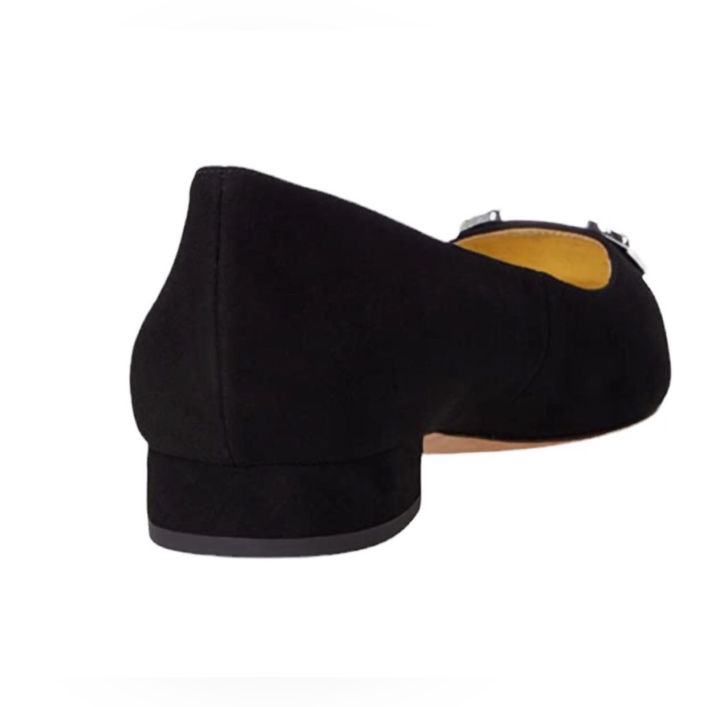 New Kate Spade New York Buckle Up Black Size 6.5 M Suede - Picture 5 of 8
